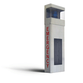Aiphone IS-WBHE Stainless Steel Wall Mount Box with Emergency Lettering and Light Enclosure